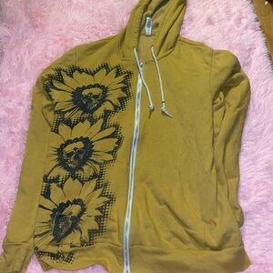 Sunflower skull jacket